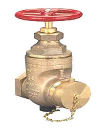 fire hose valve with cap & chain