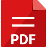 pdf icon | major file format vector icon illustration ( color version )